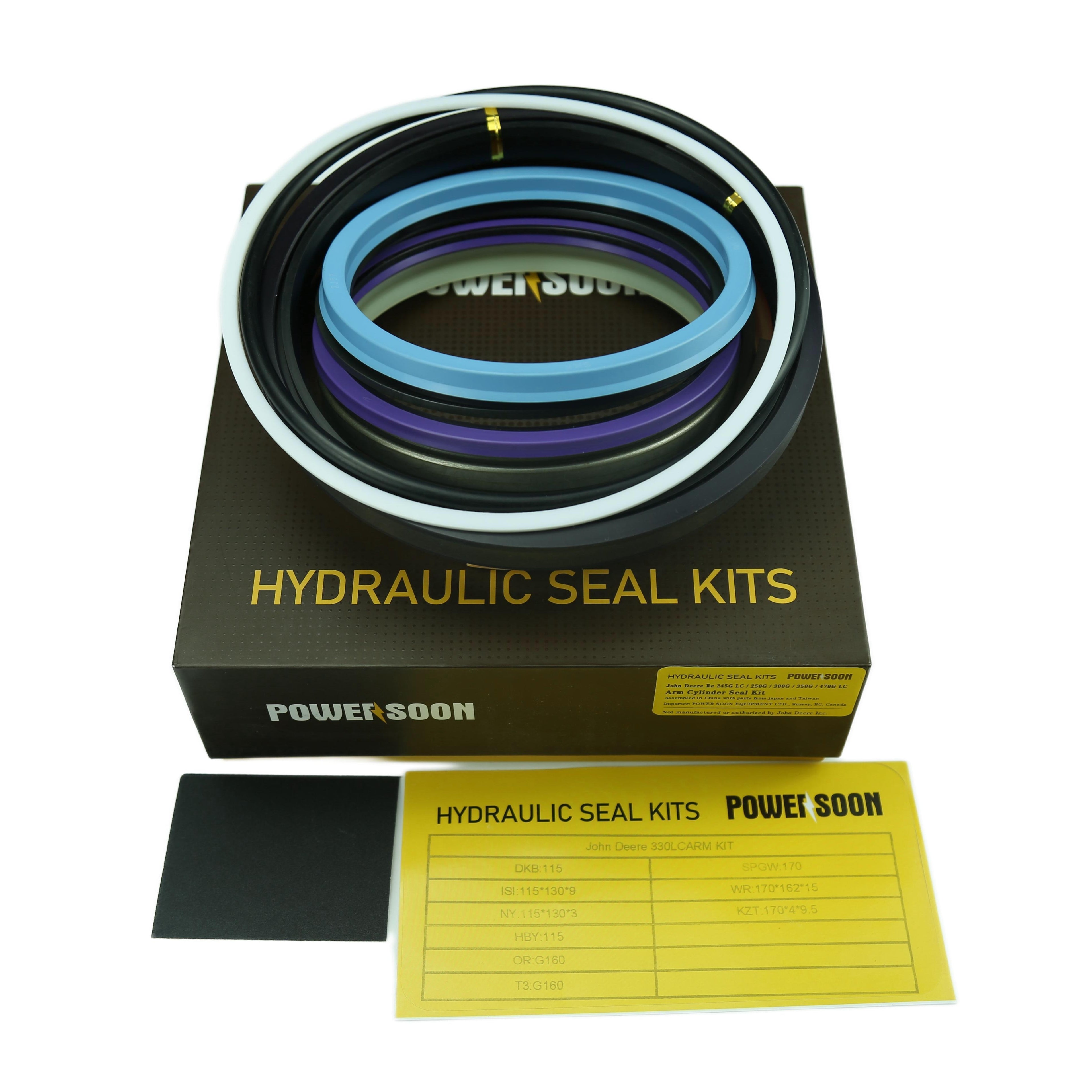 John Deere 245GLC/250G/300G/350G/470GLC ARM Cylinder Seal Kit