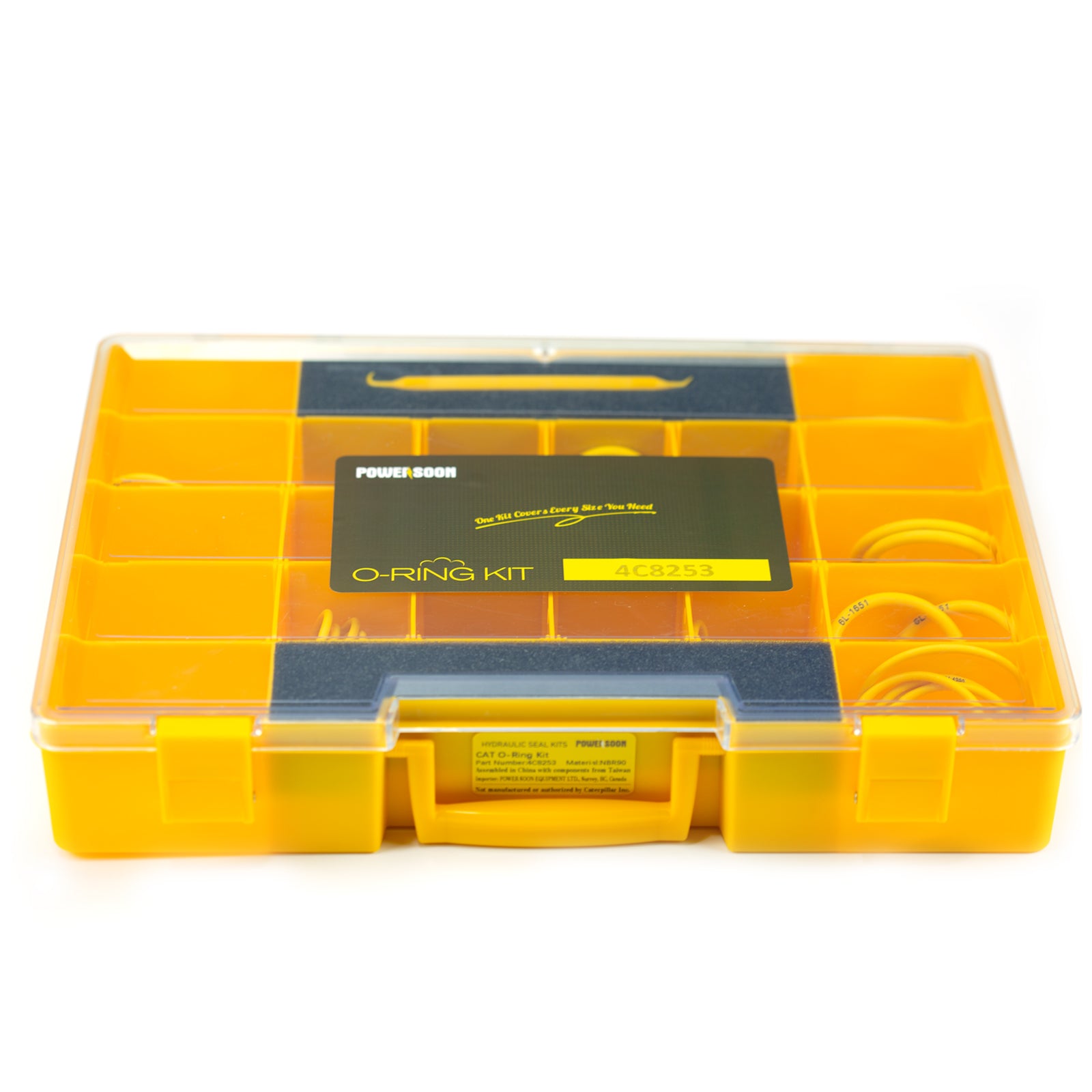 Caterpillar (CAT) 4C-8253 Silicone O-Ring Kit | High-Temp Yellow Seal Box for Excavators
