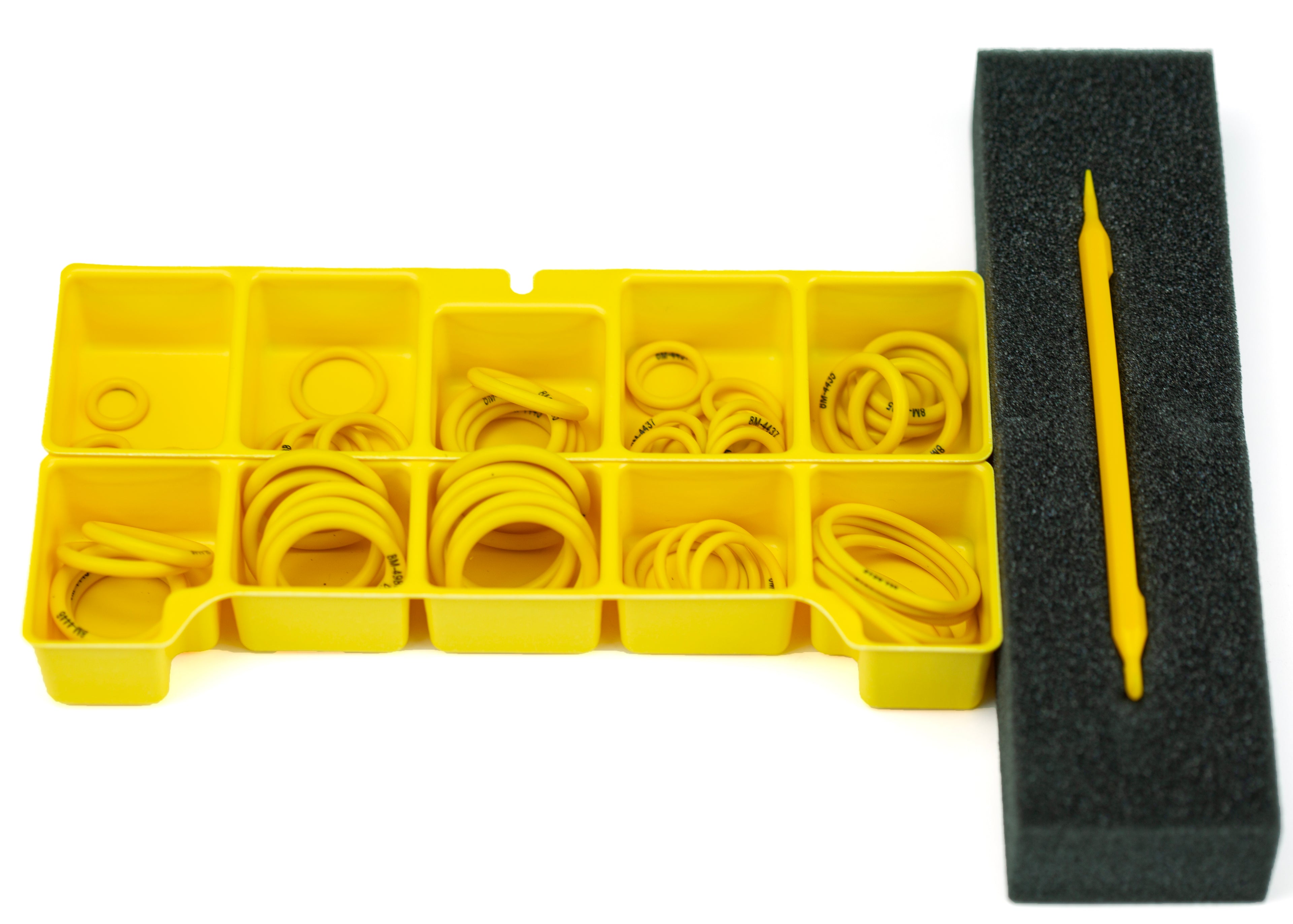 Caterpillar (CAT) 4C-8253 Silicone O-Ring Kit | High-Temp Yellow Seal Box for Excavators