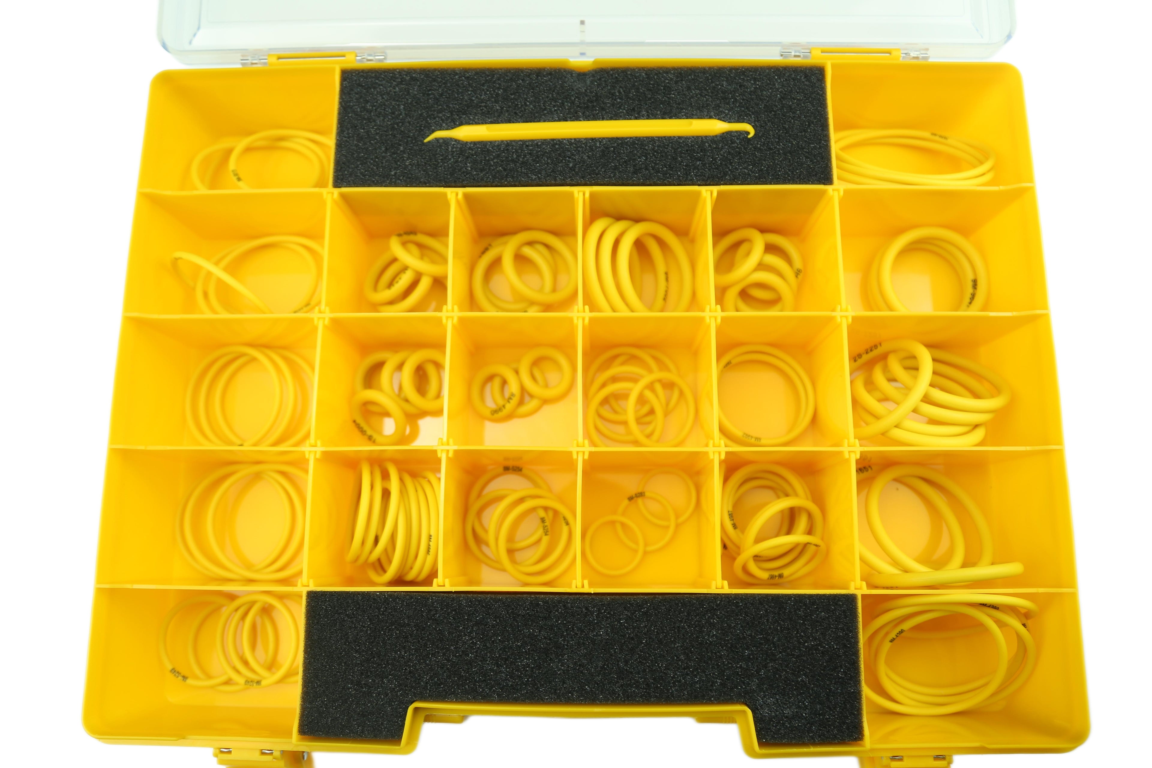 Caterpillar (CAT) 4C-8253 Silicone O-Ring Kit | High-Temp Yellow Seal Box for Excavators