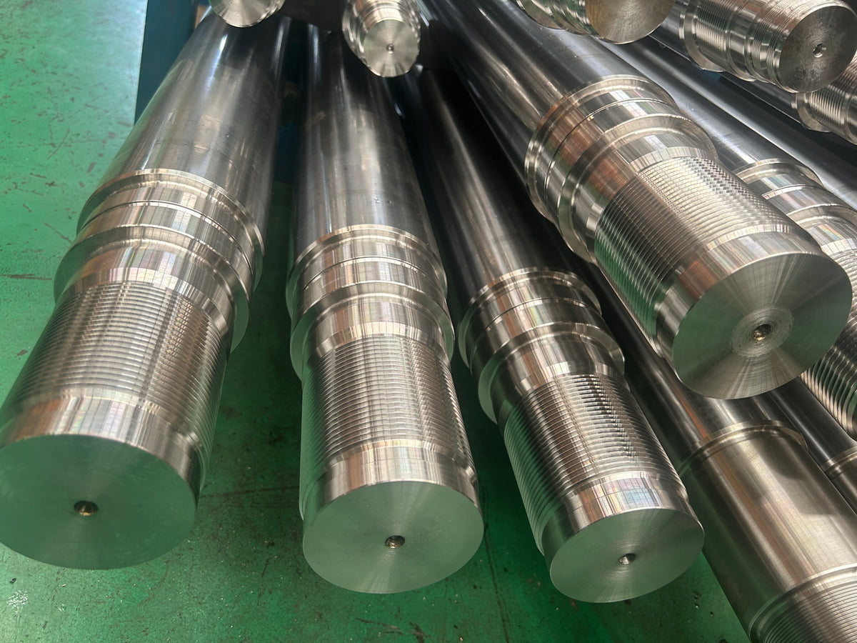 Heavy duty excavator hydraulic cylinder piston rods after precision machining