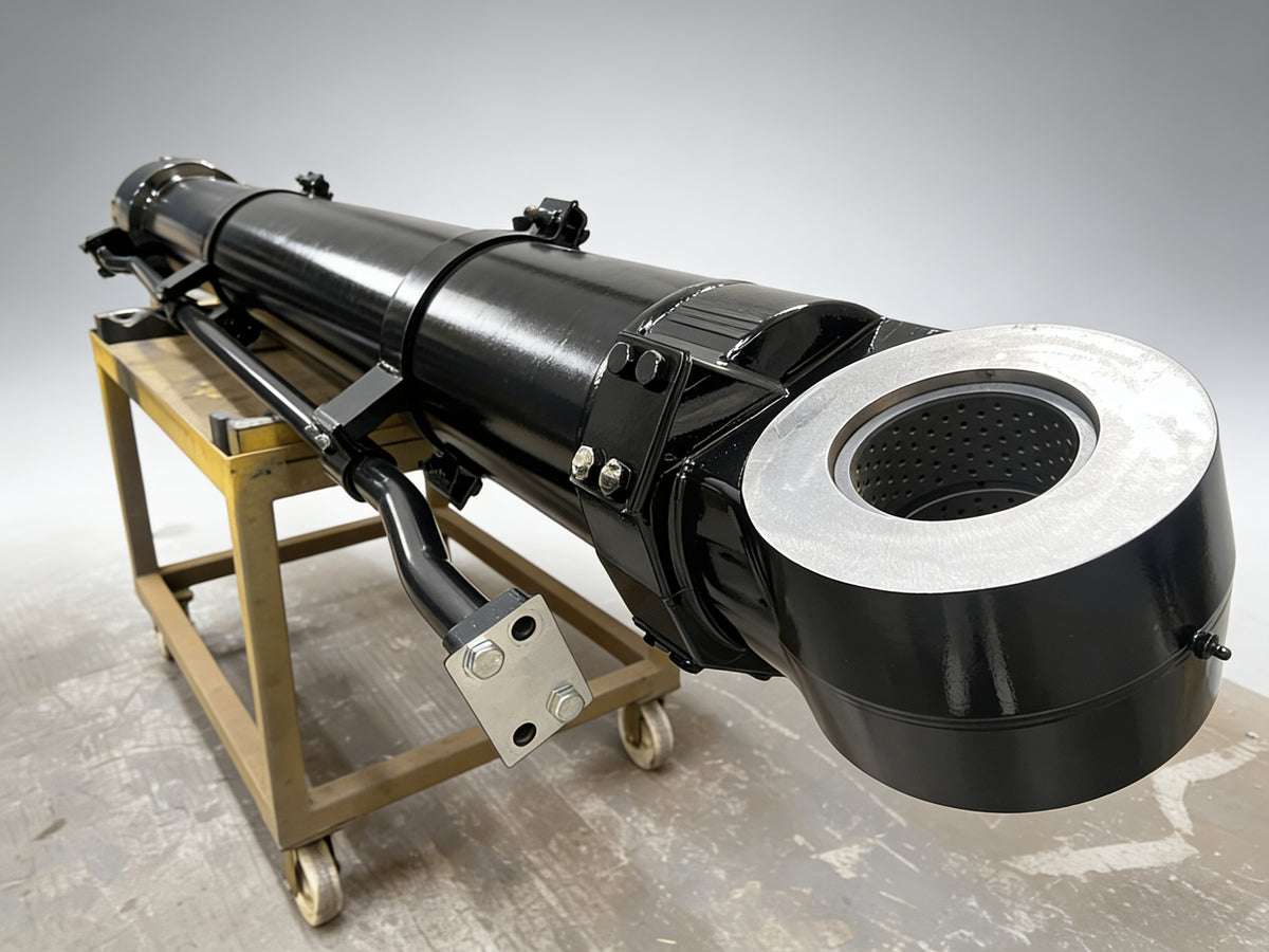 Large excavator hydraulic cylinder mounting eye and bearing interface